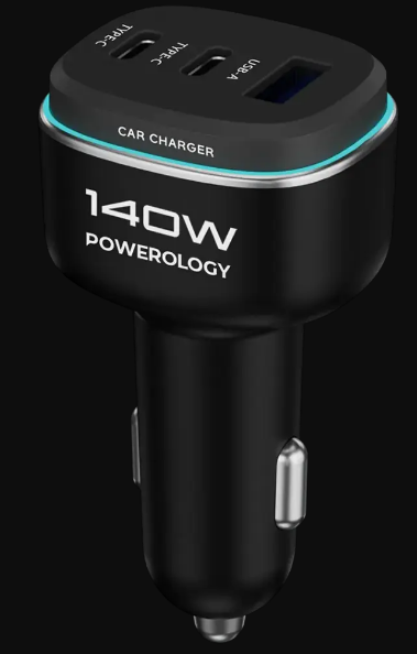 شارژر فندکی 140 وات پاورولوژی مدل PCCSR025