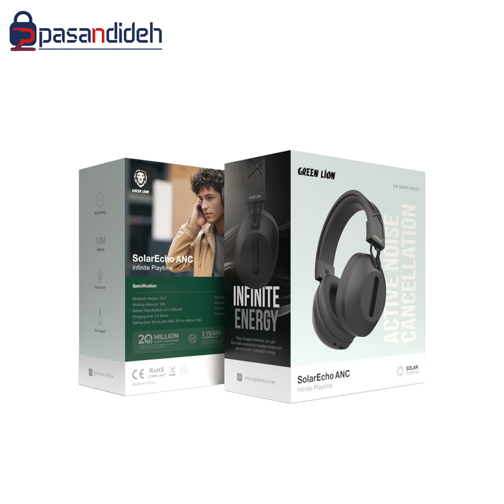 هدفون بلوتوثی گرین لاین مدل Green lion SOLAR ECHO ANC