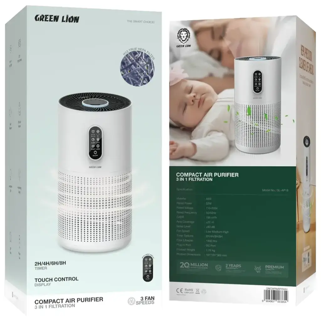 دستگاه تصفیه هوا گرین لاین مدل Green Lion Compact Air Purifier