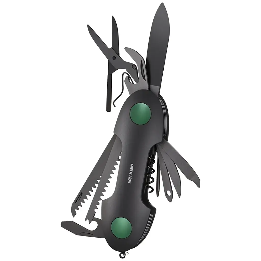 ابزار چند کاره گرین لاین مدلGreen Lion 14-In-1 Multi Tool Key Chain Knife - تصویر 2