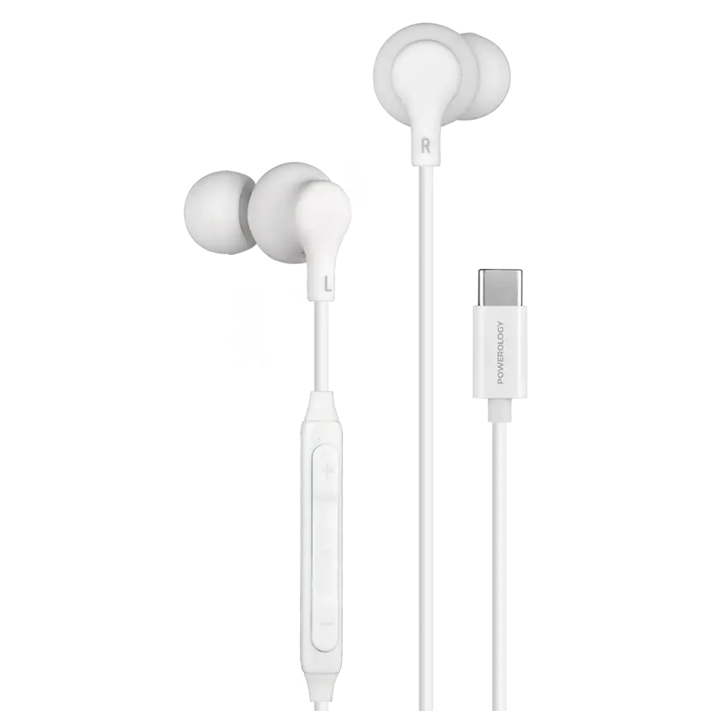 هندزفری سیمی تایپ سی پاورولوژی Powerology Type-C In-Ear - تصویر 2