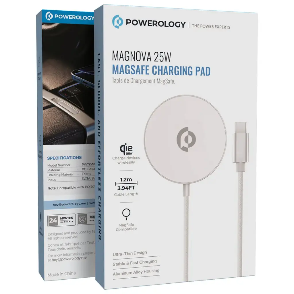پد کابل مگ سیف مگ نوا پاورولوژی Powerology Magnova 25W MagSafe - تصویر 3