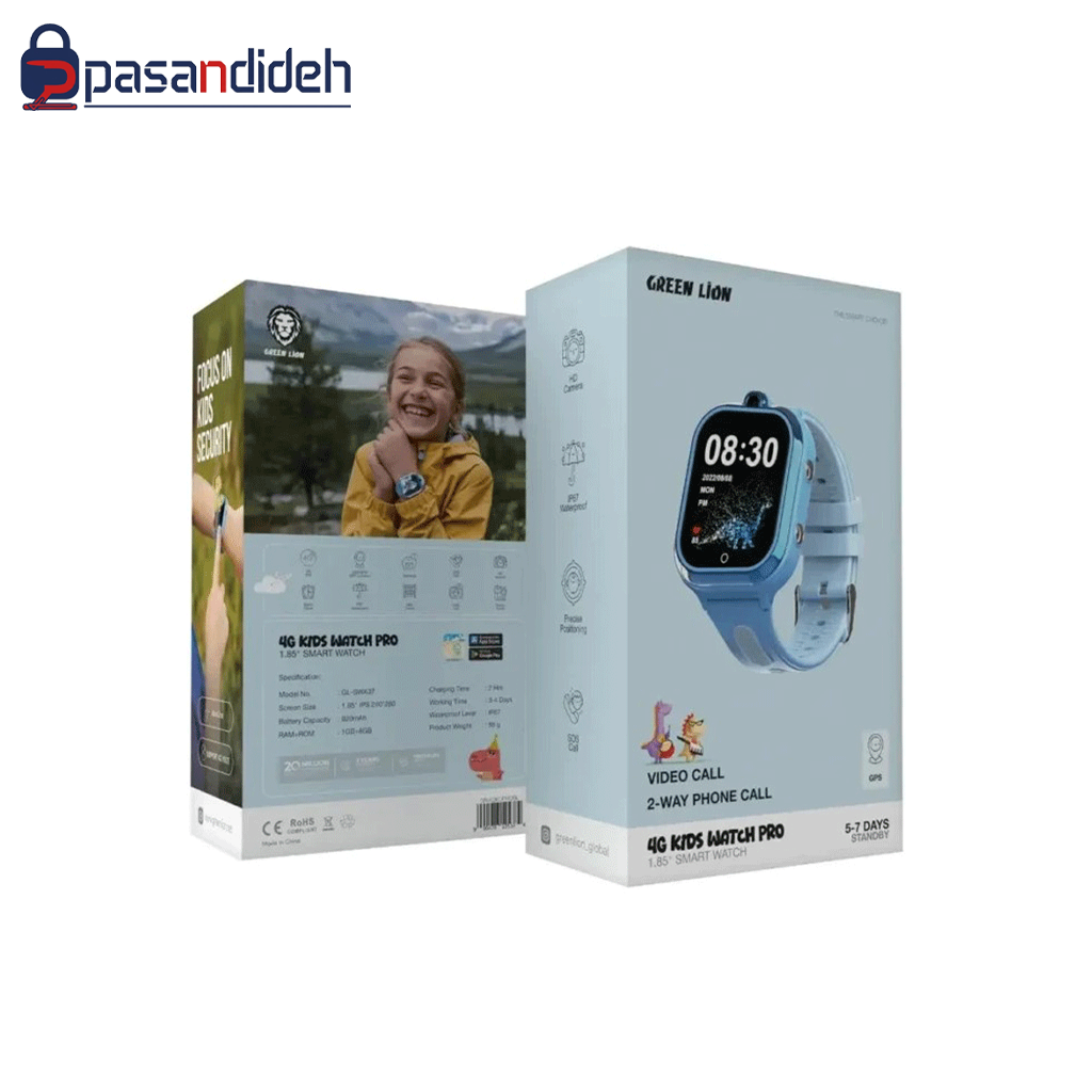 ساعت هوشمند گرین لاین مدل 4G KIDS WATCH PRO Green lion