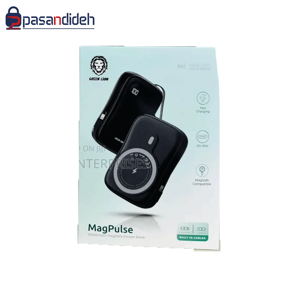 پاوربانک 10k گرین لاین مدل Green lion MAGPULSE