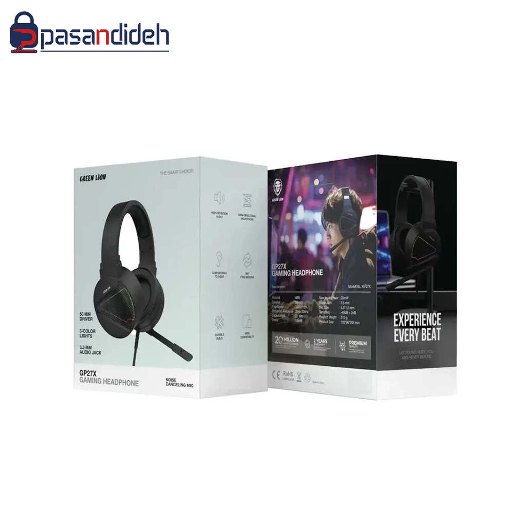 هدفون گیمینگ گرین لاین مدل Green lion GP27X GAMING - تصویر 2