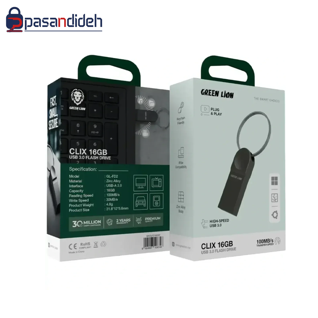 فلش مموری 64 گیگابایت گرین لاین Green Lion CLIX USB-FLASH 64GB
