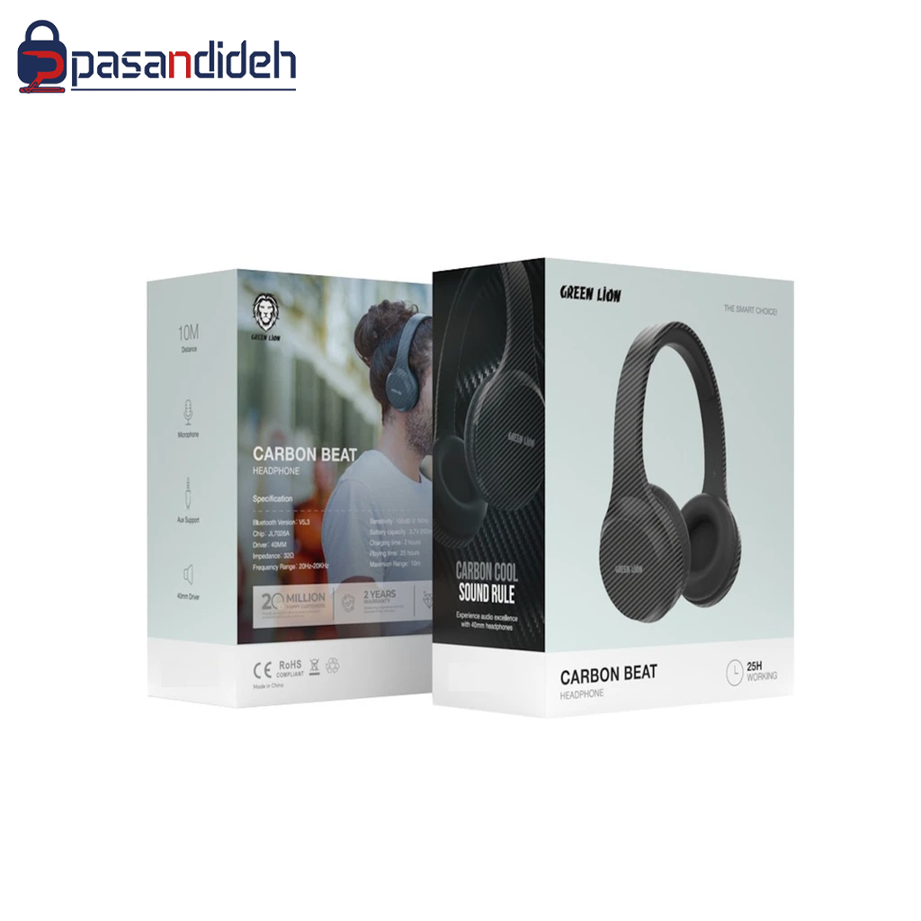 هدفون بلوتوثی گرین لاین مدل Green lion carbon beat - تصویر 2